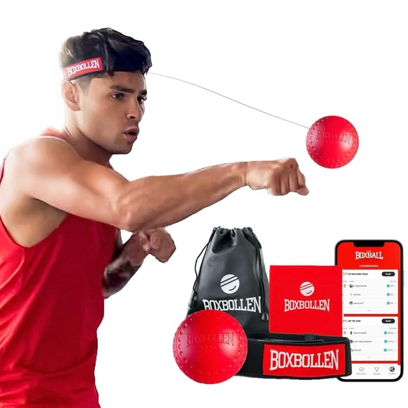 🥊 BoxBollen Original MMA Boxing Reflex Ball NWT NIB red training - Picture 1 of 10